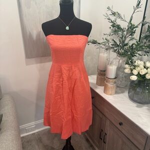 NWT Coral Strapless Dress